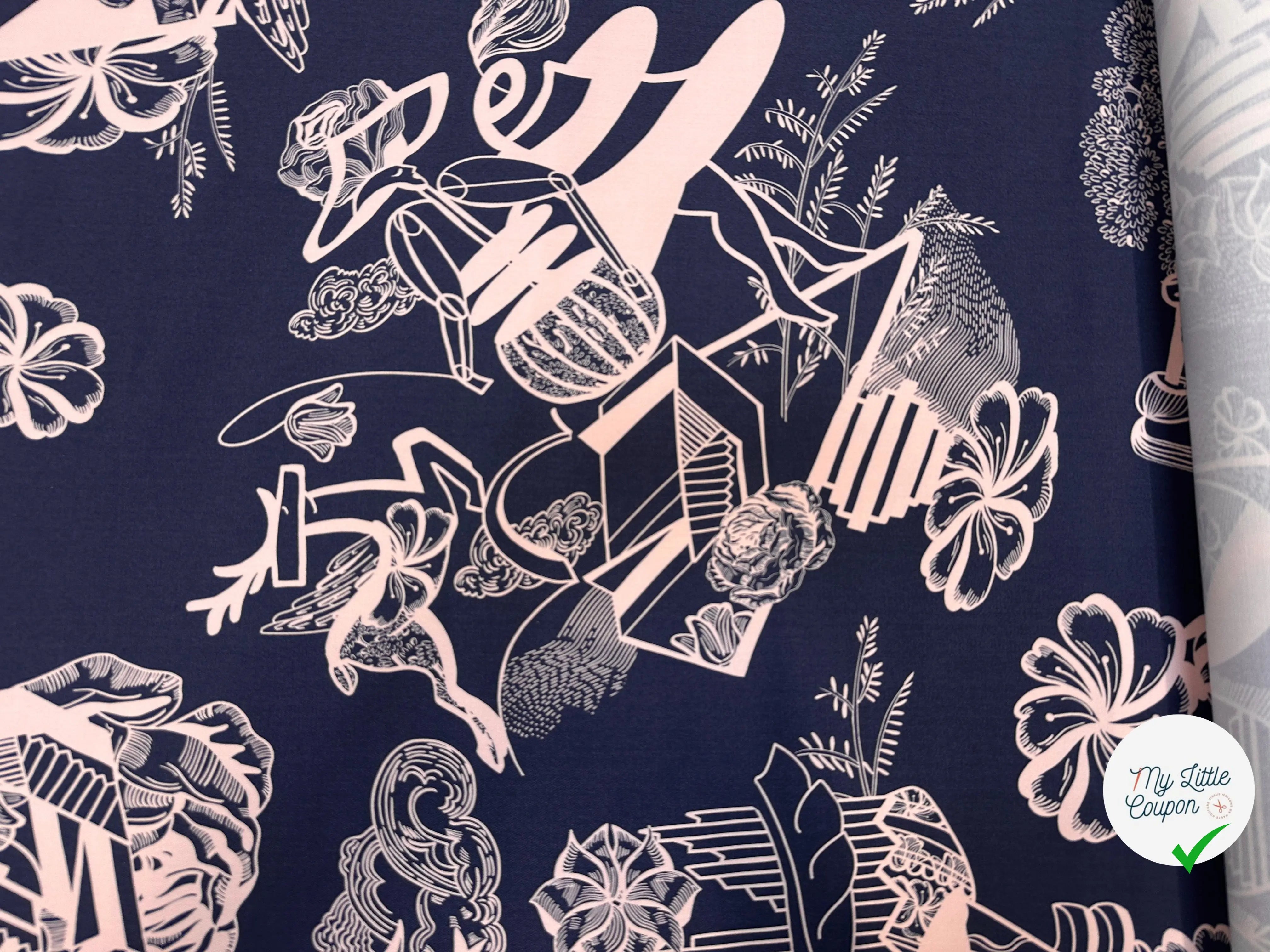 GABARDINE VISCOSE STRECTH IMPRIMÉE - My Little Coupon