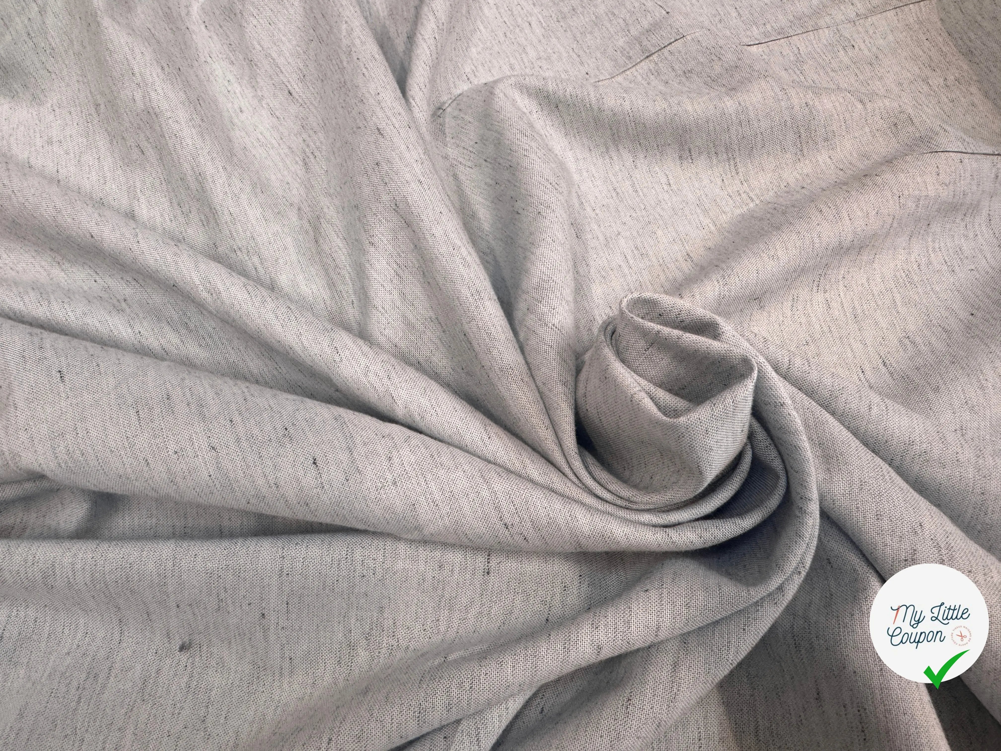 COTON DUVETEUX MOUCHETÉ SOMELIOS GRIS BLEU - My Little Coupon