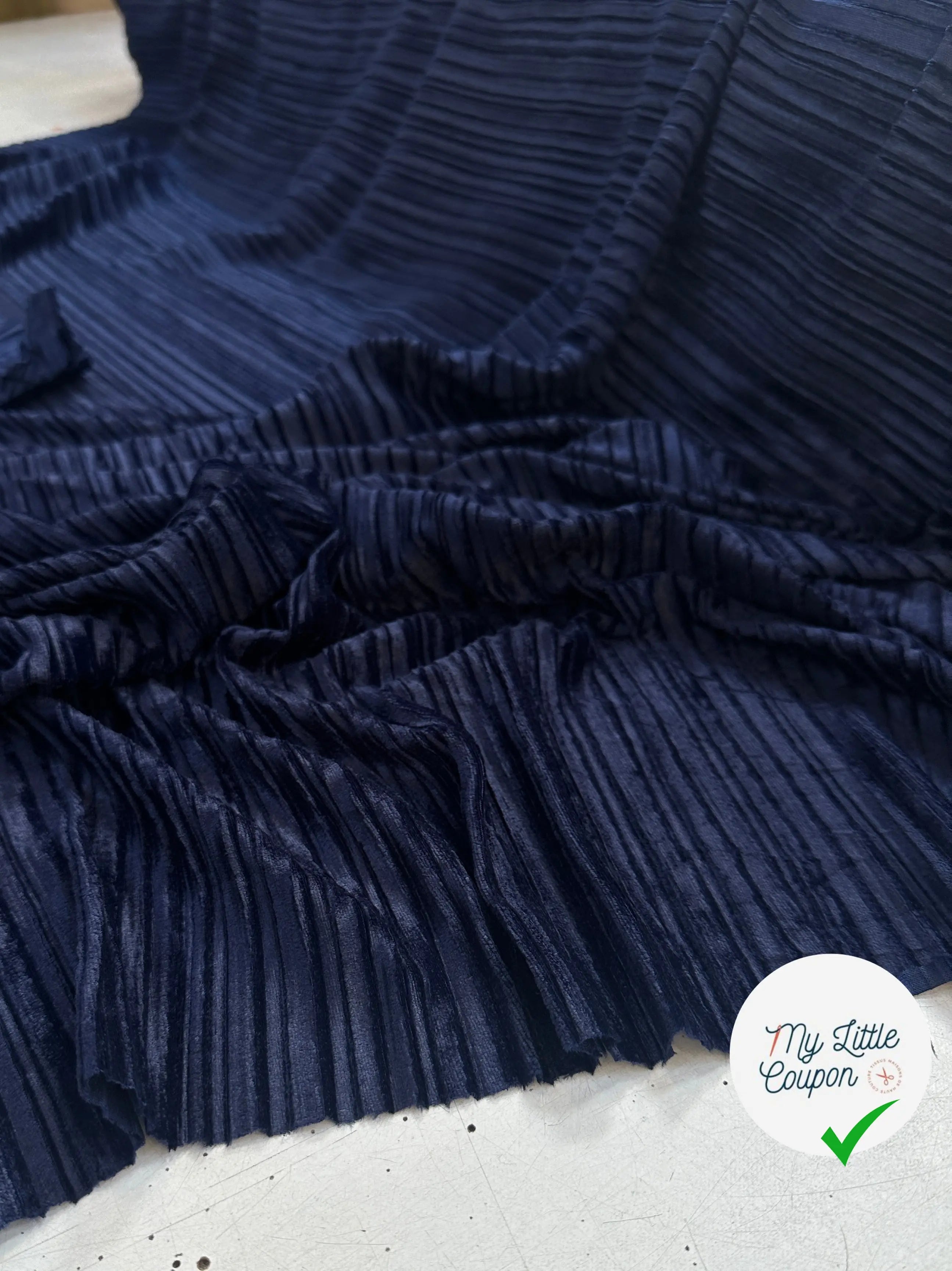 VELOURS PLISSÉ BLEU FONCE MLC INTERN