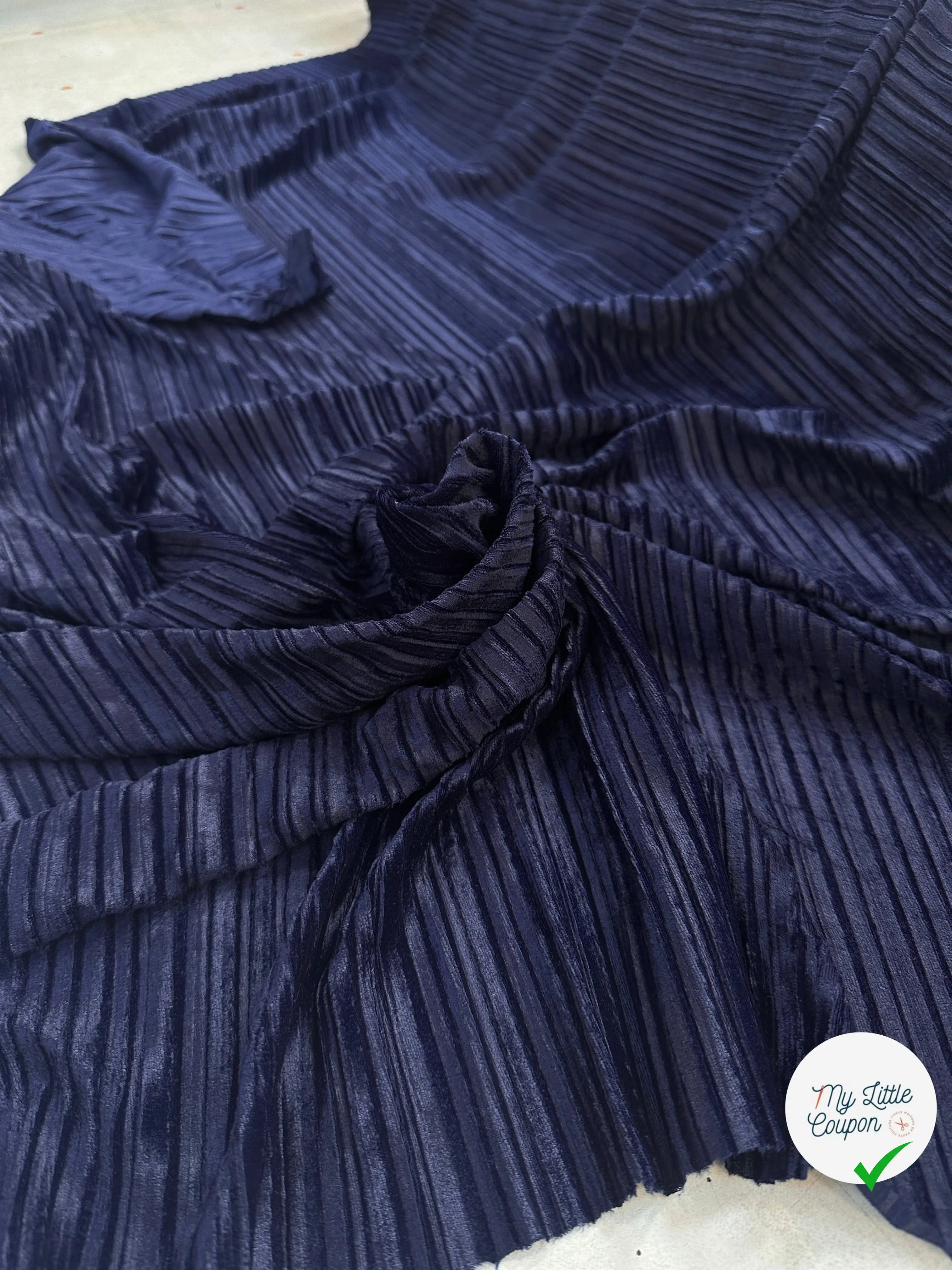 VELOURS PLISSÉ BLEU FONCE MLC INTERN
