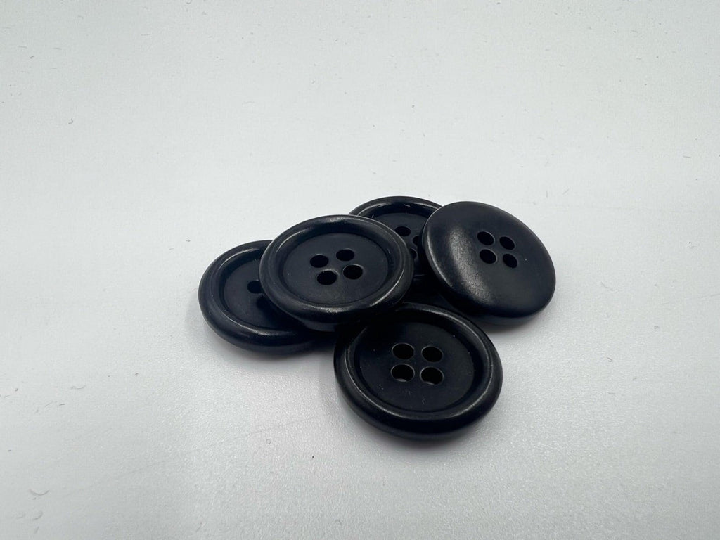 BOUTON POLYESTER 15MM NOIR - My Little Coupon - tissu - coudre
