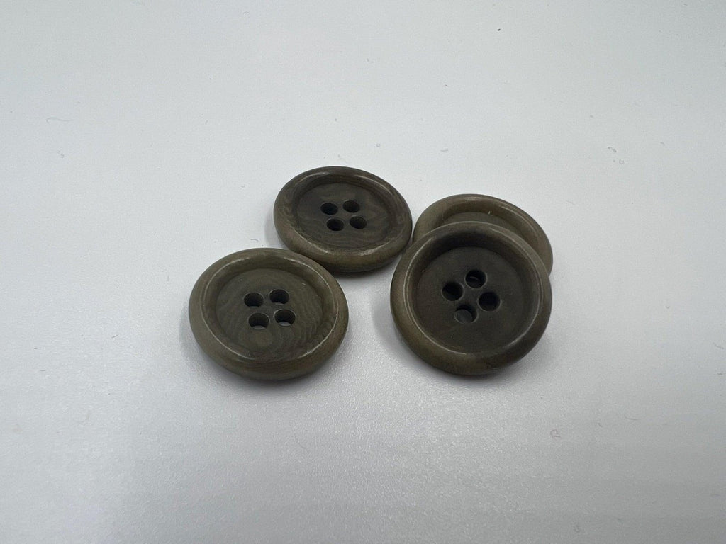 BOUTON POLYESTER 18MM OLIVE - My Little Coupon - tissu - coudre