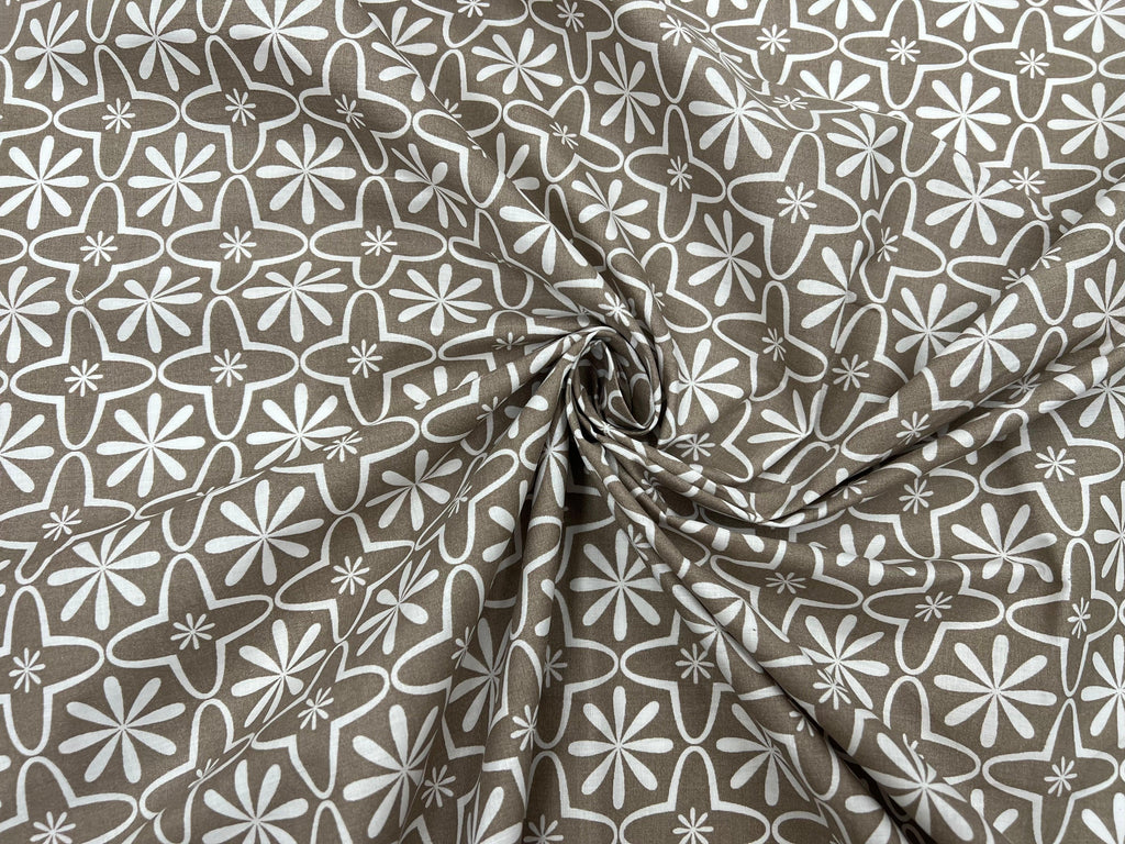 COTONNADE CHAYA TAUPE BEIGE - My Little Coupon - tissu - coudre