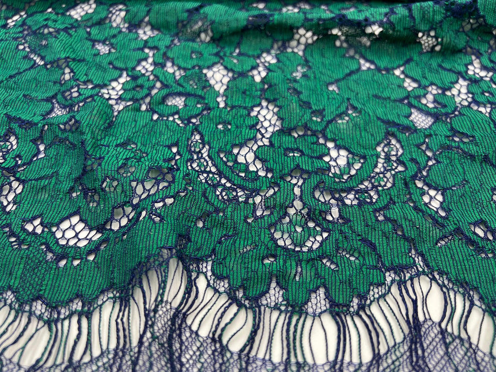 DENTELLE BLUE AND GREEN GARDEN - My Little Coupon - tissu - coudre