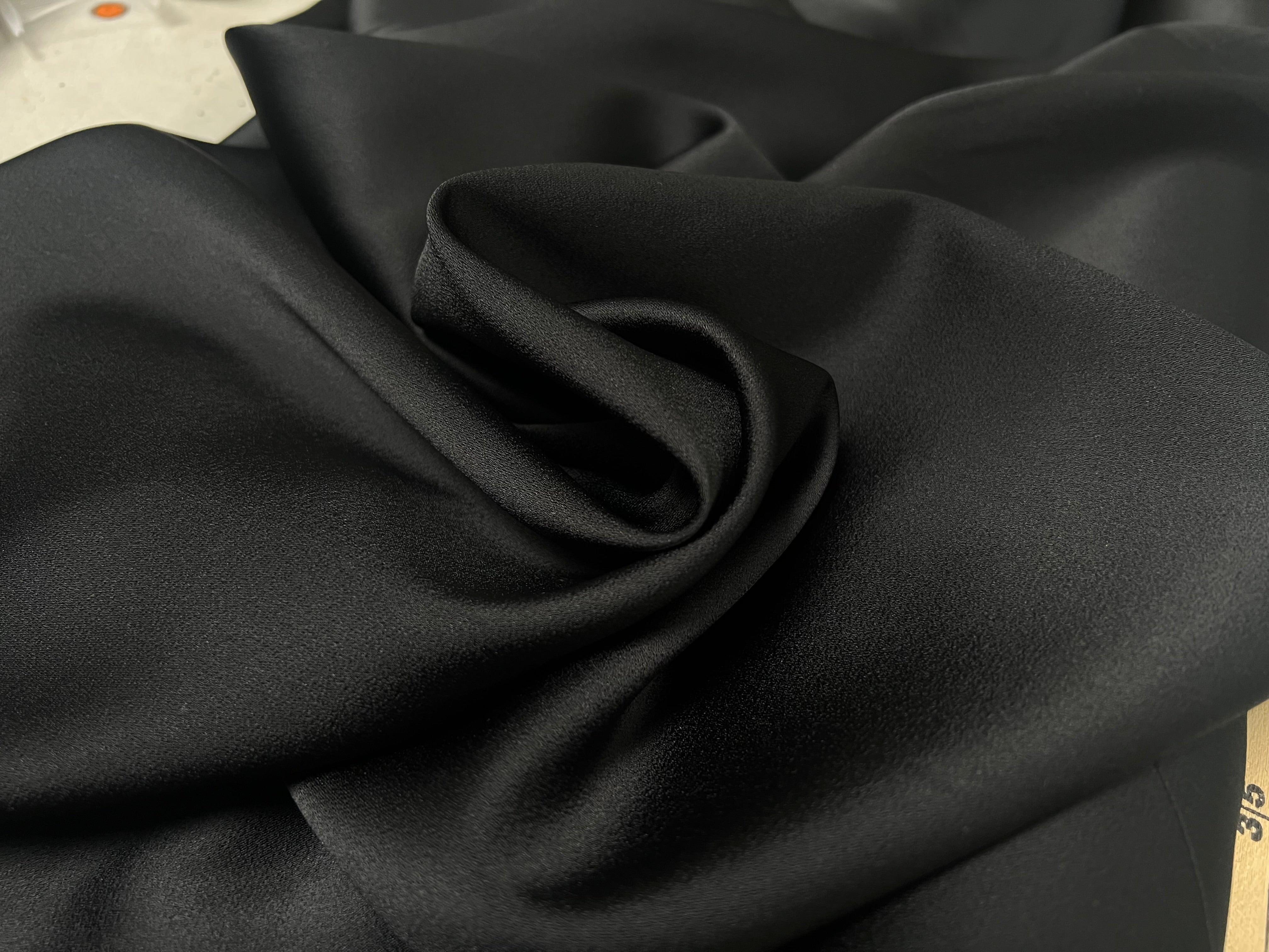 Tissu satin - noir – So Tissus