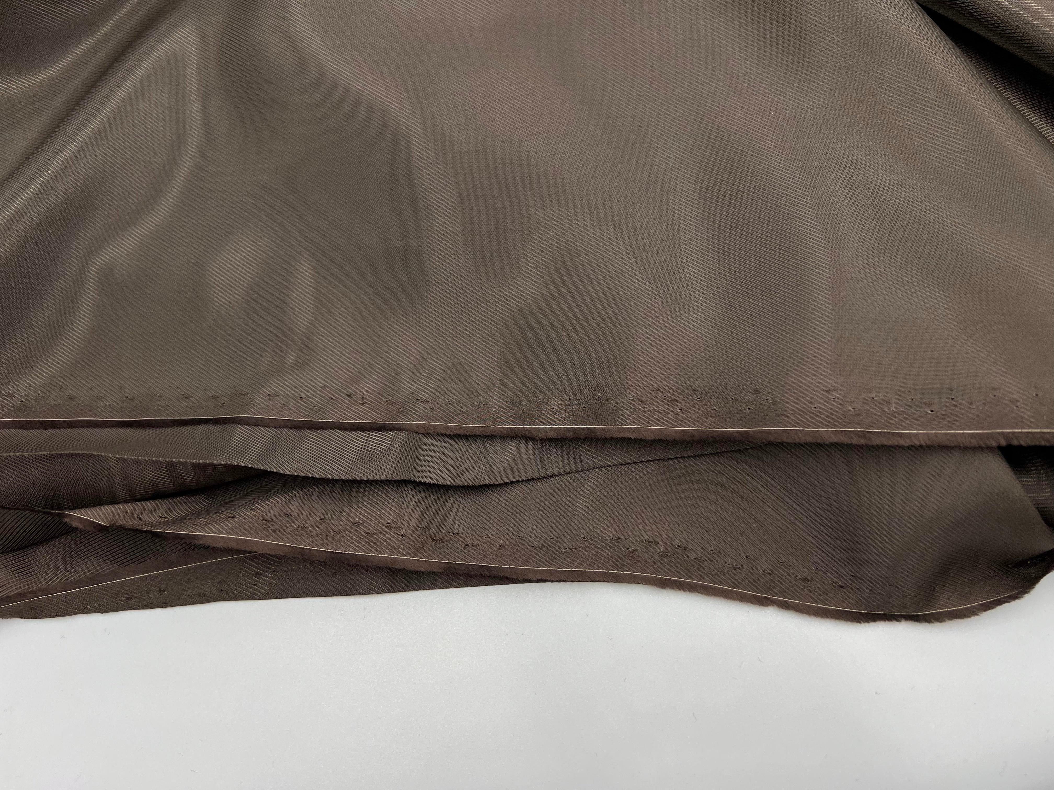 DOUBLURE SATIN VISCOSE MARRON GLACÉ - coupon de tissu de 3 mètres - My Little Coupon - tissu - coudre