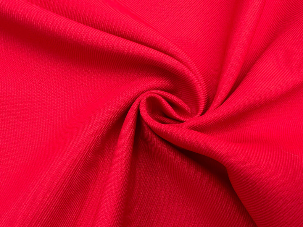 GABARDINE LOURDE STRETCH ROUGE - My Little Coupon - tissu - coudre