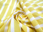 JERSEY DE COTON RAYURES JAUNES ET BLANCHES - My Little Coupon - tissu - coudre