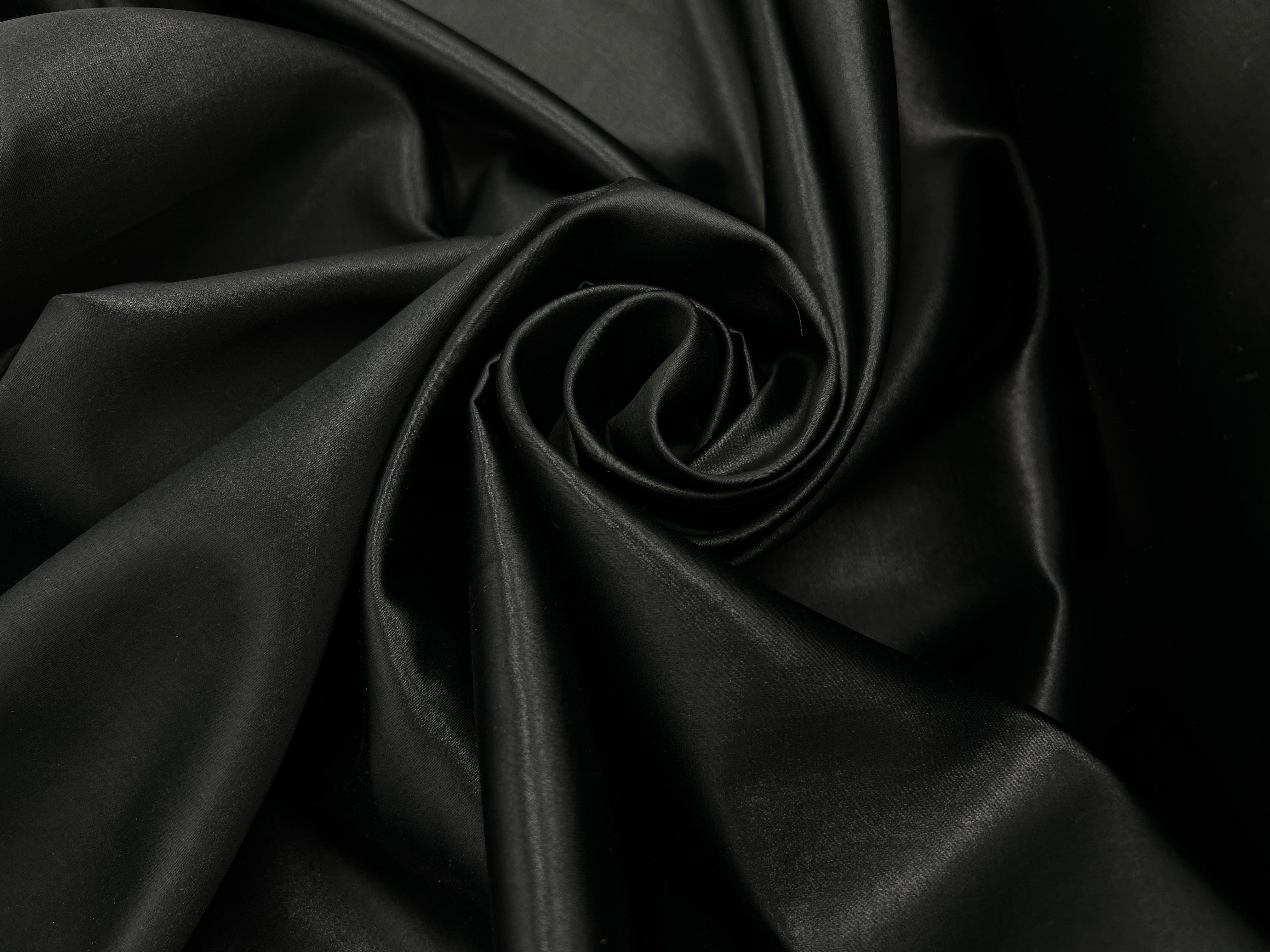 SATIN CUIR COUTURE NOIR - My Little Coupon - tissu - coudre