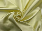 SATIN DUCHESSE EXTENSIBLE JAUNE JOLI PÂLE laize de 135cm - coupon de tissu de 3 mètres - My Little Coupon - tissu - coudre