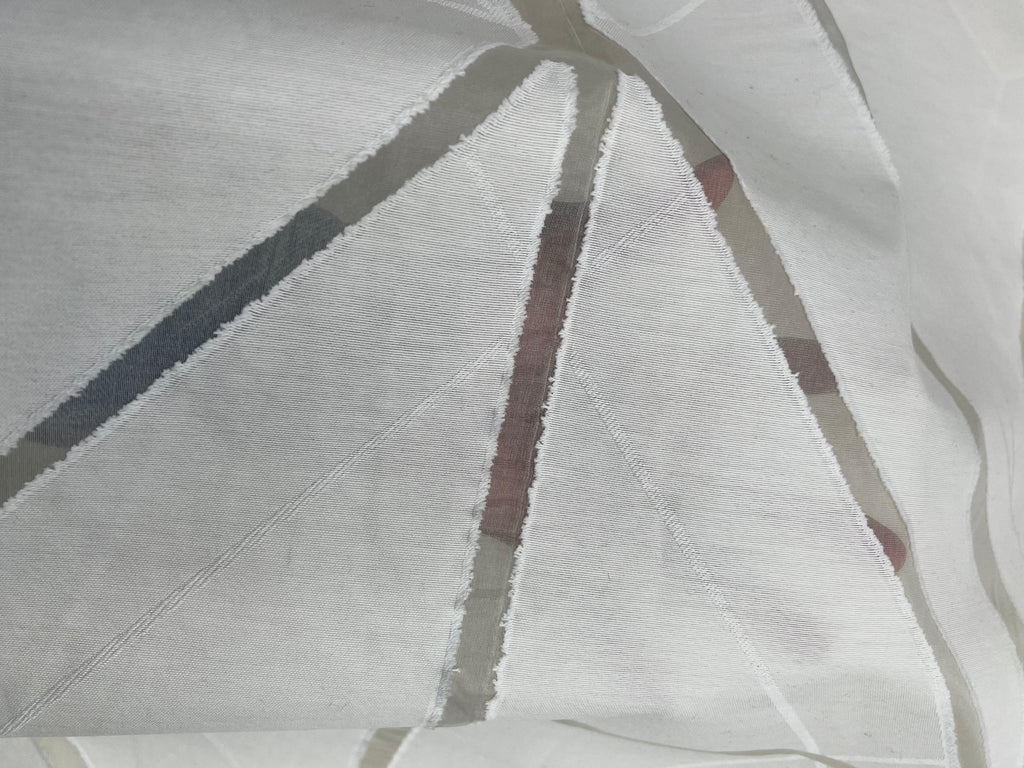 TOILE GÉOMÉTRIQUE FIL COUPÉ BLANC - coupon de tissu de 3 mètres - My Little Coupon - tissu - coudre