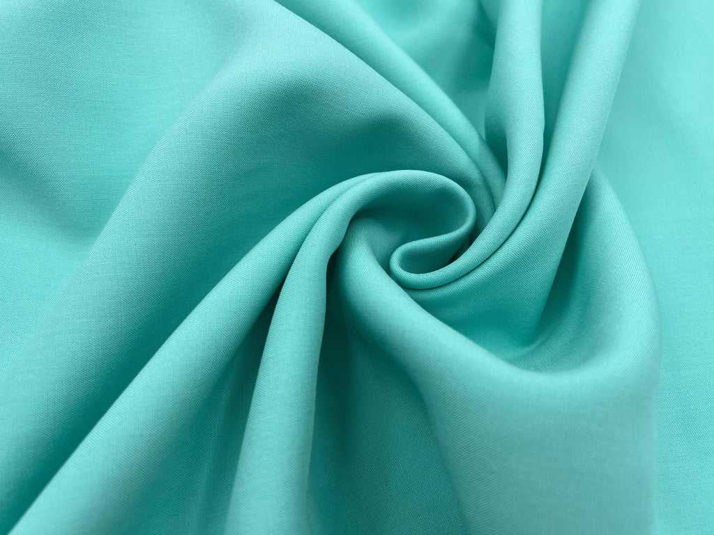 TOILE POLYVISCOSE TURQUOISE DOUBLE ÉTOFFE COLLÉE - My Little Coupon - tissu - coudre