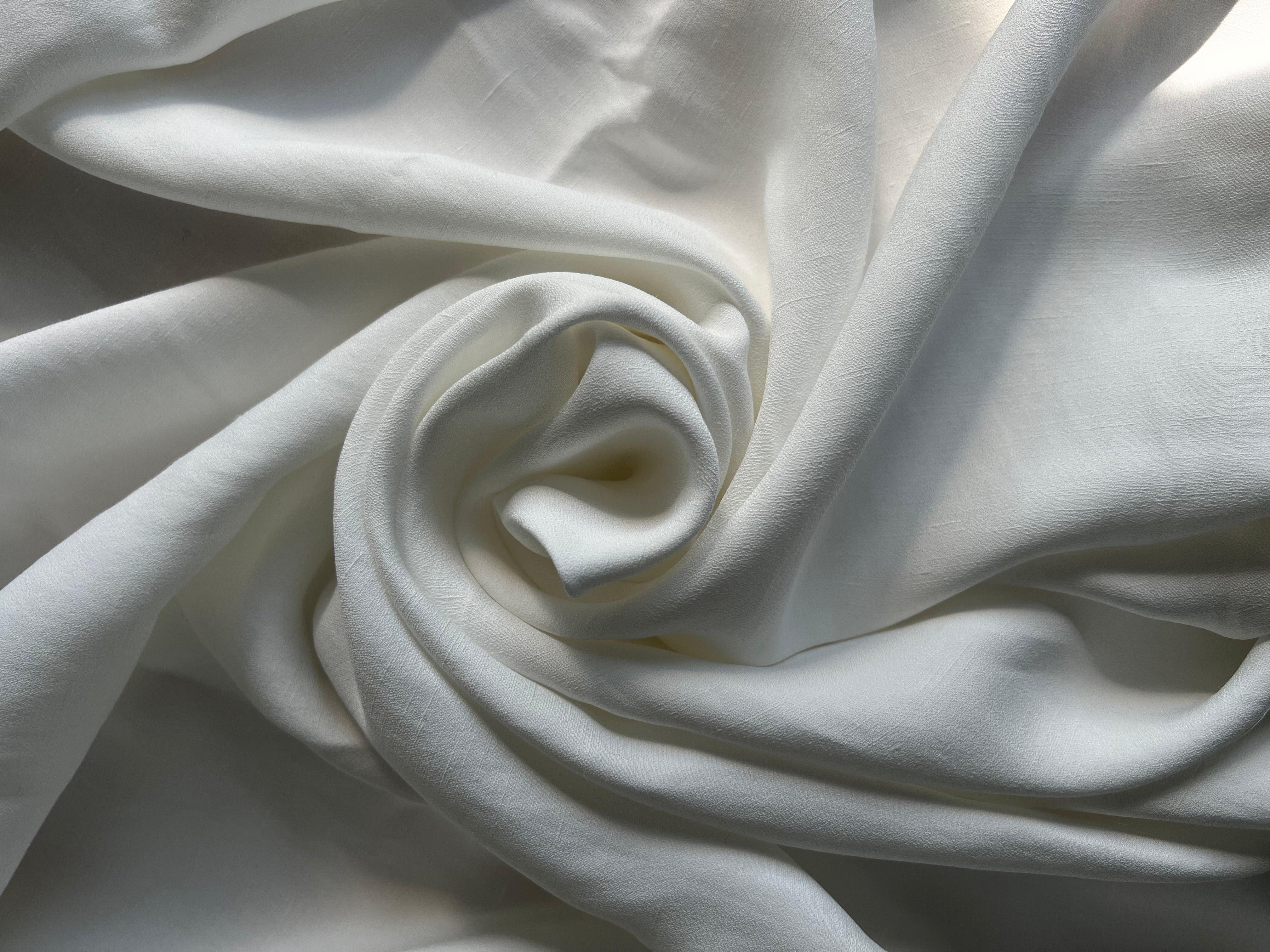 TOILE VISCOSE BLANC OPTIQUE FLANÉE - My Little Coupon - tissu - coudre