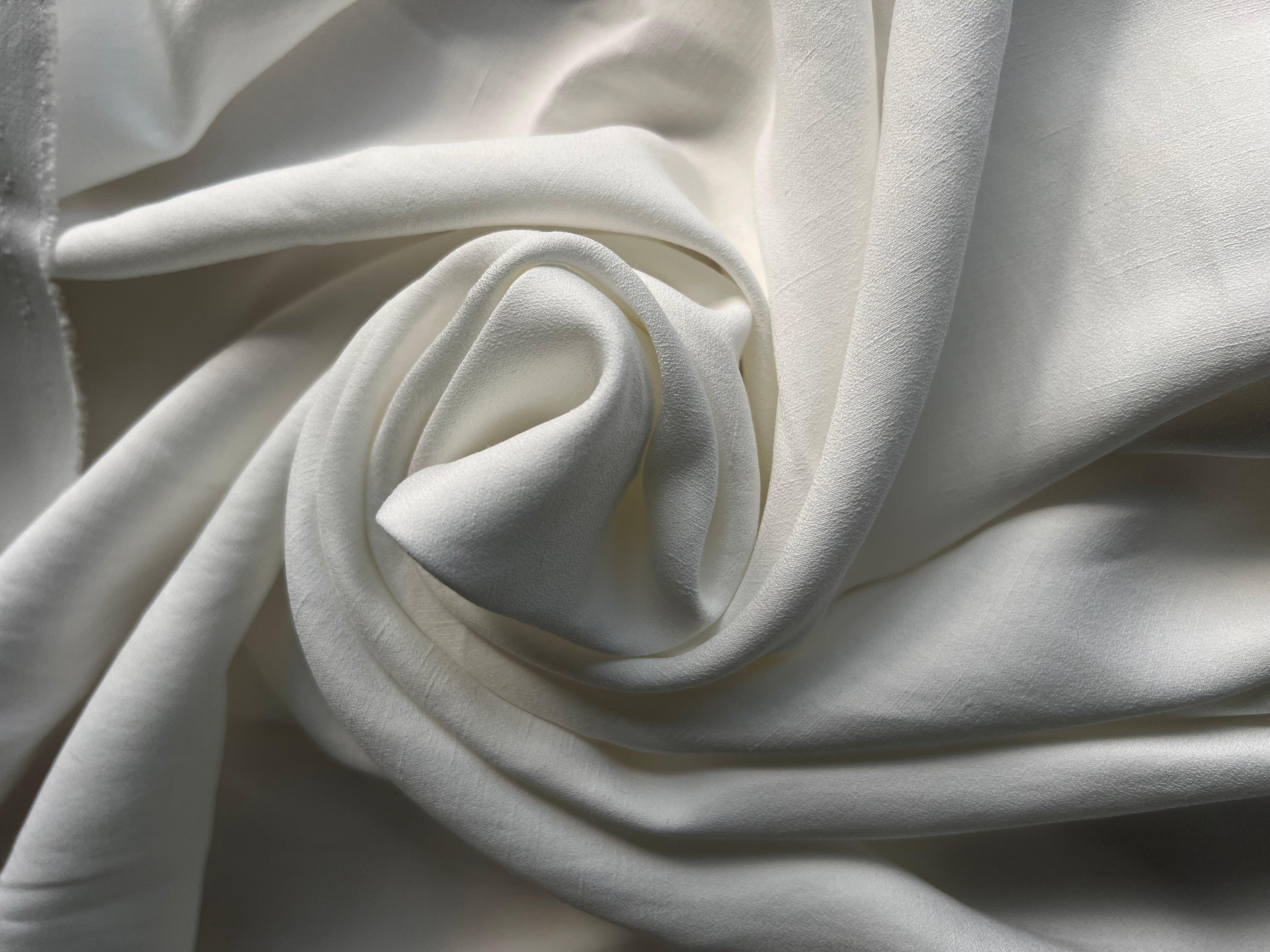 TOILE VISCOSE BLANC OPTIQUE FLANÉE - My Little Coupon - tissu - coudre