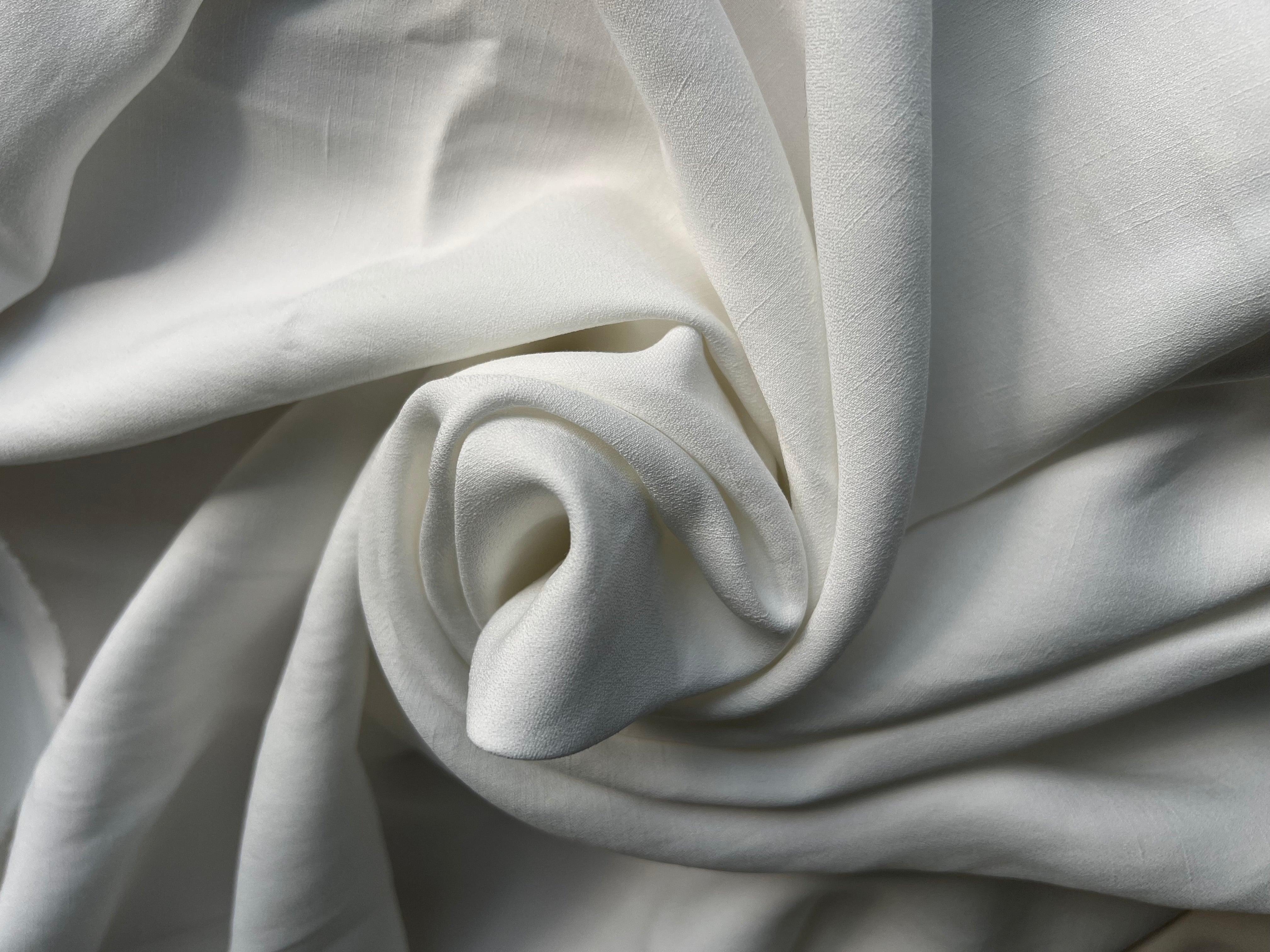 TOILE VISCOSE BLANC OPTIQUE FLANÉE - My Little Coupon - tissu - coudre