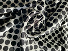 TWILL DE SOIE FOND BLANC POIS NOIR - My Little Coupon - tissu - coudre