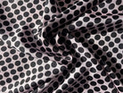 TWILL DE SOIE POIS NOIR FOND ROSE - coupon de tissu de 3 mètres - My Little Coupon - tissu - coudre